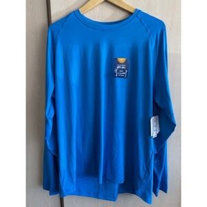 New George Men's Sun‎ Shirt with Long Sleeves UPF 50+ Size XL Royal Blue NWT